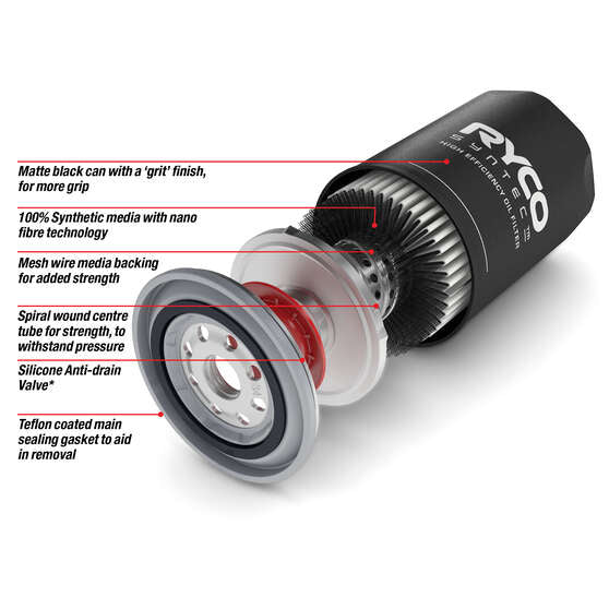 Ryco SynTec Oil Filter - Z418ST (Interchangeable With Z418)
